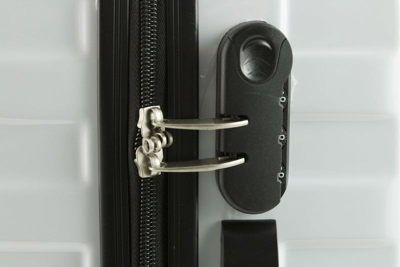 Set 2 Valigie Trolley Rigide in Policarbonato 4 Ruote TSA Soriani Bianco