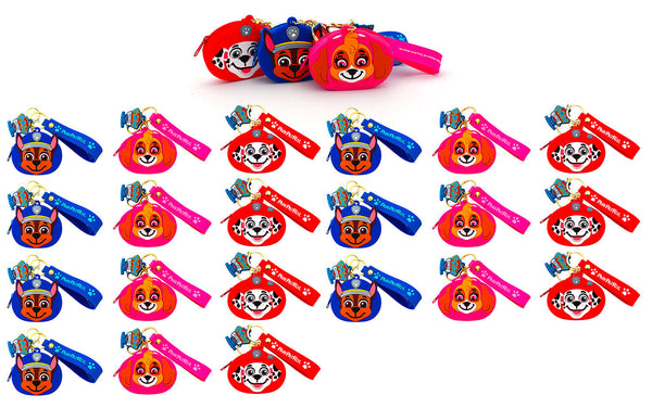 sconto Set 24 Portamonete per Bambini in Silicone Paw Patrol Rosa Blu e Rosso