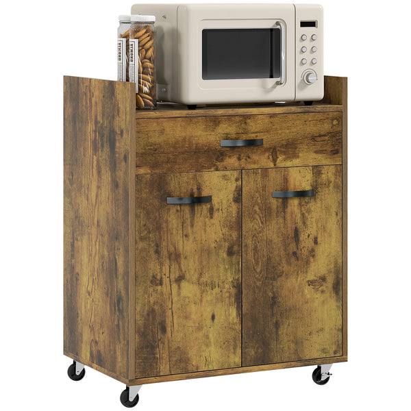 Carrello Isola da Cucina Armadietto con Ruote 60x40x77cm Marrone Rustico prezzo
