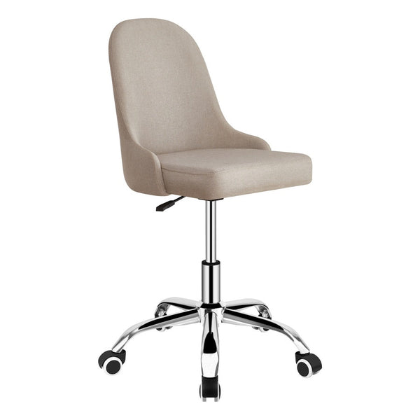 online Sedia da Ufficio Operativa in Tessuto Lino Grigio