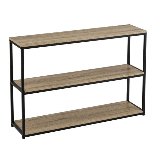 Libreria Scaffale a 3 Ripiani da Ingresso in Metallo e Legno 120x30x80H cm acquista