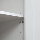 Credenza Mobile Alto Cucina 4 Ante Multiuso 80x40x182cm in Legno Bianco 