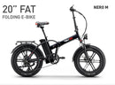 Fat Bike Elettrica Skyjet Nero M Bici Elettrica Pedalata Assistita Pieghevole Autonomia 30-50 km Nero  