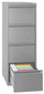 Classeur 4 tiroirs 46x62x132 cm en métal gris