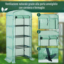 Serra da Giardino per Piante con 4 Ripiani in PE 70x50x160 cm Verde 