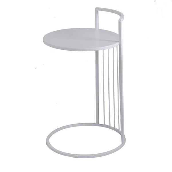 online Table basse ronde Ø38xh54/65 cm en métal blanc
