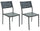 Lot de 2 Chaises de Jardin 46x58x84 cm en Acier RD Italia Dorio Anthracite