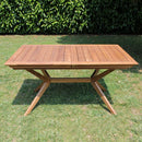 Tavolo Bali 150/200x90x75 h cm in Legno di Acacia Marrone