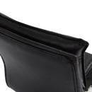 Poltrona Direzionale da Ufficio Imbottita con Altezza Regolabile in Pelle PU Nero 