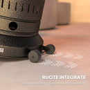 Stufa a Fungo a Gas Propano 82x82x223 cm Accensione Piezoelettrica e Spegnimento Automatico Marrone Scuro      