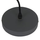 Lampada Design a Sospensione Corpo in Metallo Nero Esterno Bianco Interno Ø34,5x28 cm 