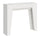 Console Extensible 90x25/181 cm Panneaux Étroits Mélamine Frêne Blanc