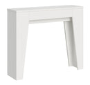 Consolle Allungabile 90x25/181 cm Pannelli in Nobilitato Narrow Bianco Frassino