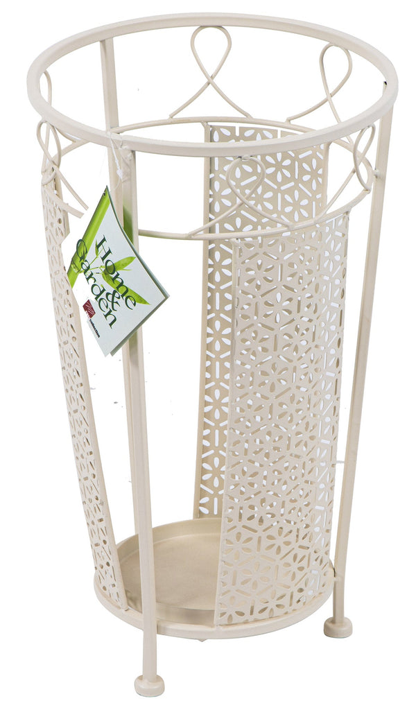 acquista Porte-parapluies en fer forgé crème Ø25x45 cm