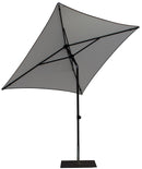 Ombrellone da Giardino 2x2 m Palo Ø38 mm in Alluminio Tessuto Dralon Acrilico Border Bianco