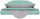 Housse de couette avec sac et taies d'oreiller réversibles Aqua Green/Light Grey