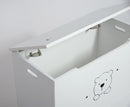 Cassapanca Baule Rettangolarein MDF 75x38x46,5 cm Fumer Winnie Bianca