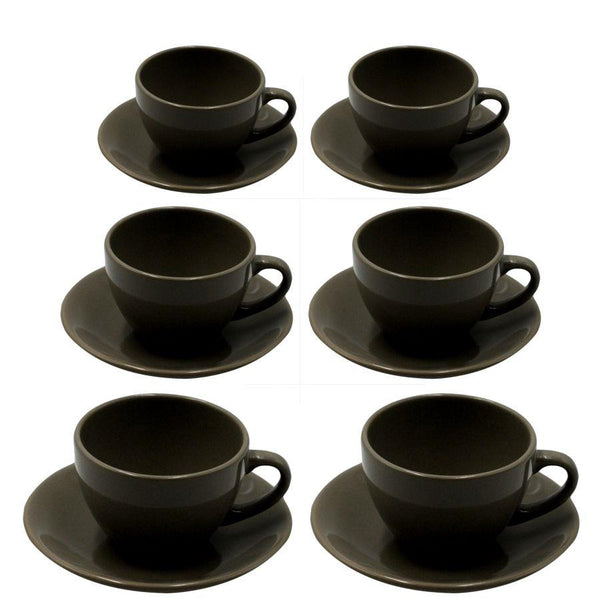 Set de 6 Tasses à Café avec Soucoupe 8x7xh5 cm en Grès Cérame Romeo Tortora online