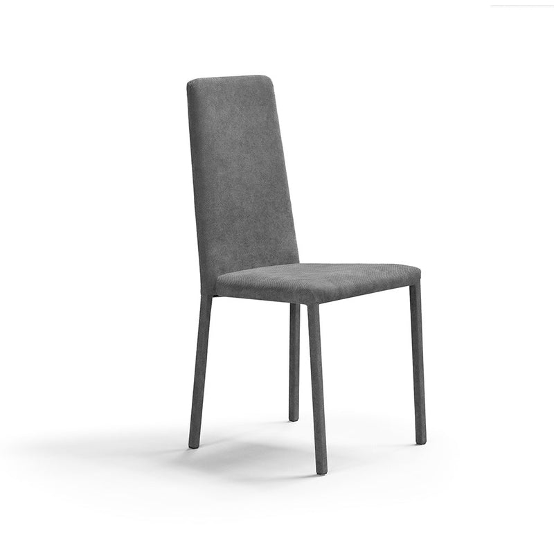 Set 2 sedie Imbottite 45x52x91 cm In Tessuto Savoy  Betty Plus Tortora