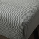 Panca Fondoletto 100x36x45 cm in Tessuto Effetto Velluto a Coste Grigio   