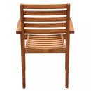 Poltrona Minerva Impilabile 57x58x88 h cm in Legno di Acacia Marrone chiaro