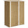 Capanno Porta Attrezzi 142x86x189 cm con Tetto Inclinato e Porta Bloccabile in Metallo color Legno