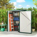 Casetta Box da Giardino Porta Attrezzi 100x104x160 cm con Porta a Battente in Acciaio Galvanizzato Verde      
