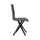 Chaise Aury 40/44x42x86 cm Pieds anthracite simili cuir Gris