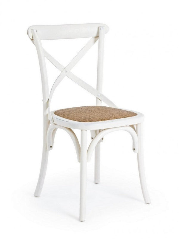acquista Chaise Croix Blanche en Bois