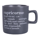 Tazzina Caffè Zodiaco "capricorno" Ø6x6,5 cm in Bone China VdE Tivoli 1996 Grigio Tortora