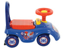 Macchina Cavalcabile per Bambini Volante Direzionabile Vano Contenitore e Telefono Marvel Spidey Blu