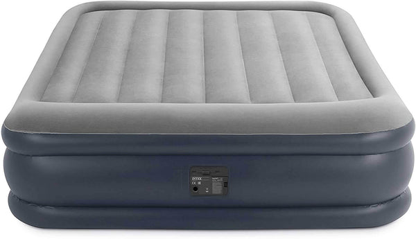 Matelas Gonflable Double 152x230x42 cm Floqué Camping avec Pompe Intex 405193 acquista