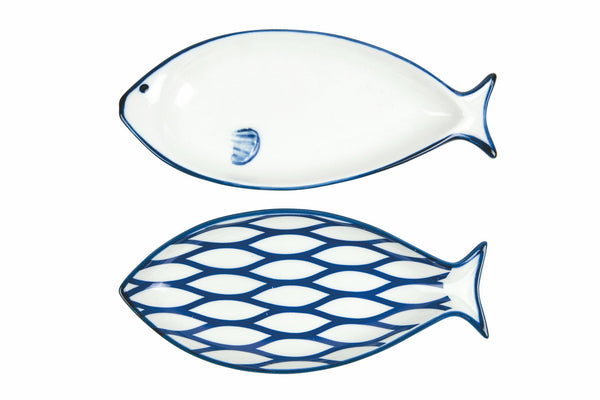 sconto Set de 2 Soucoupes Porcelaine 19 cm VdE Tivoli 1996 Poisson Ouvert