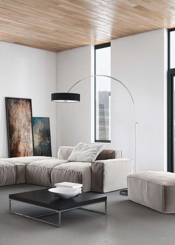 sconto Lampadaire d'intérieur E27 en Métal Chromé