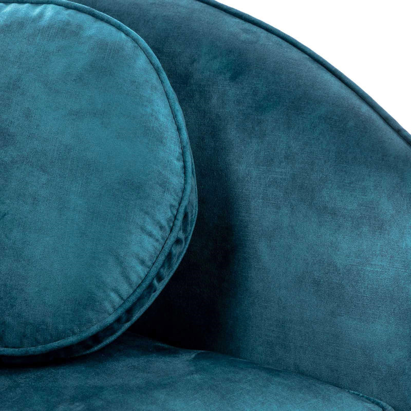 Poltrona 91x78x65 cm in Velluto Ottanio