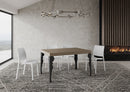 Tavolo Allungabile 120-224x90x77 cm Paxon Premium Tortora Telaio Antracite 