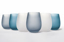 Set 6 Bicchieri Acqua Frosted in Vetro 500 ml Villa d'Este Home Tivoli Blue Dream