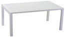 Set Salotto da Giardino Divano 2 Poltrone e Tavolino in Alluminio New Irvine Bianco