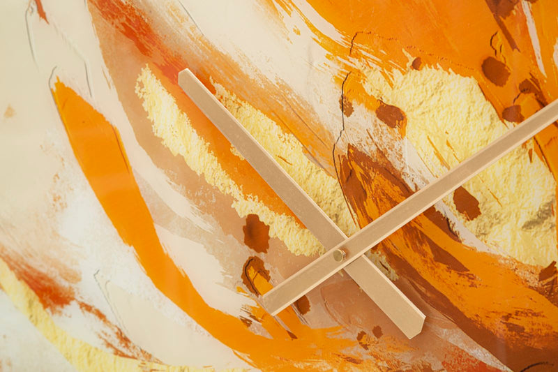 Orologio da Parete Toply 5x80x5 cm in Vetro MDF e Metallo Multicolor