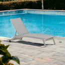 Lettino Prendisole da Giardino 194x63xH31 cm con ruote Oasi ecrù