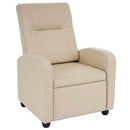 Poltrona Relax Manuale Reclinabile in Similpelle Vandi Panna