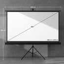 Telo per Proiettore Pieghevole da 84" con Treppiede Regolabile 200x8x118 cm in Plastica e Metallo Nero 