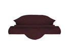 Copripiumino con Sacco e Federe Linea Water Washed Bordeaux