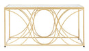 Tavolo da Caffé Exy 90x60x45 cm in Ferro e Specchio Oro e Argento