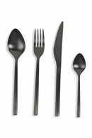 Servizio Set di Posate 24 Pezzi in Acciaio Opaco Nero Villa d'Este Home Tivoli Times