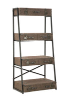 Libreria Travel 86,5x55x181 cm in Ferro e MDF e PU