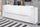 Credenza 5 Ante e 2 Cassetti 220x45x86 cm Coro Bianco Lucido/Bianco