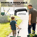 Carrello da Giardino 105x51x54 cm Capienza da 114L con Sacca Portaoggetti e Pareti Rimovibili in Acciaio Verde      