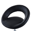 Sgabello Estetista Girevole da Salone Altezza Regolabile in Similpelle Nero 50x54x66-78 cm 