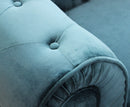 Divano 3  Posti Chesterfield 197x74x82 h cm in Velluto Blu